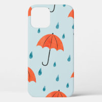 Seamless umbrellas and rain drops pattern. Waterco