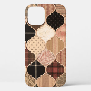 Seamless Various Textured Moroccan Tile Pattern Fa iPhone 12 Case