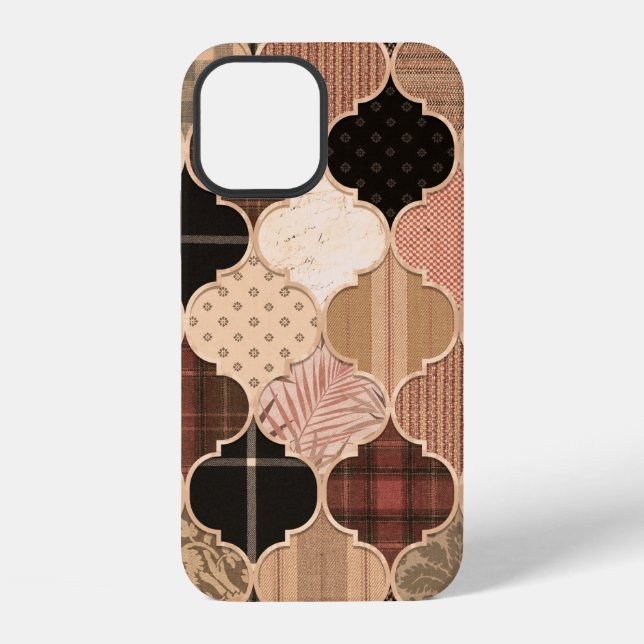 Seamless Various Textured Moroccan Tile Pattern Fa iPhone Case (Back)