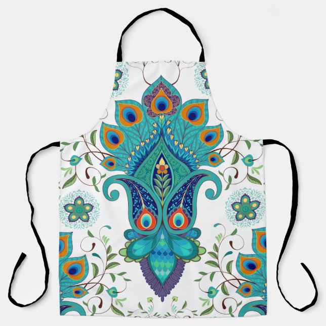 Seamless vintage background with oriental pattern. apron (Front)