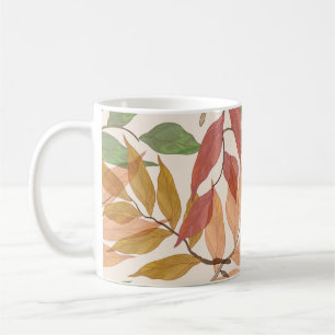 seamless Vintage background with watercolor leaves Coffee Mug