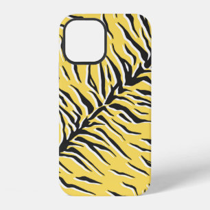 Seamless vintage black and yellow tiger pattern. S iPhone 12 Case