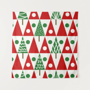 Seamless vintage christmas pattern with christmas tapestry