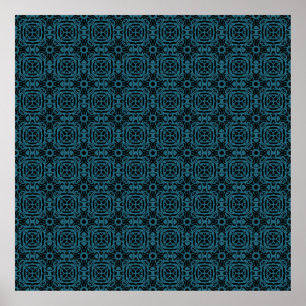 Seamless vintage decorative pattern with ornament. poster