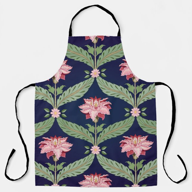 Seamless vintage floral background. Fantasy flower Apron (Front)