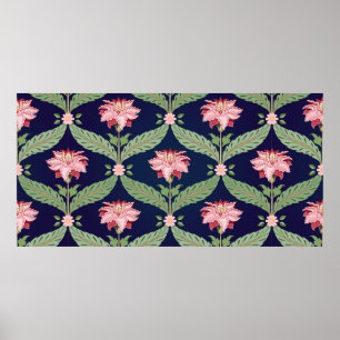 Seamless vintage floral background. Fantasy flower Poster