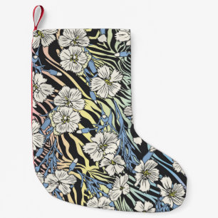 Seamless Vintage floral pattern. Flowers field on Small Christmas Stocking