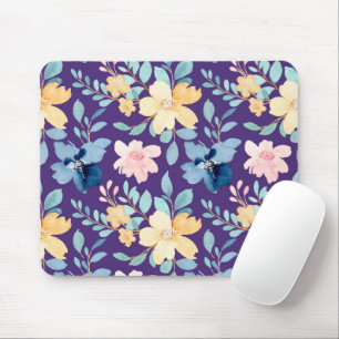 Seamless Vintage Flowers Mouse Pad
