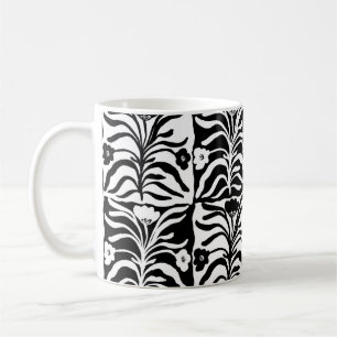 Seamless Vintage hand drawn floral a pattern with Coffee Mug