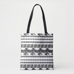 Seamless vintage maya pattern. Black and white eth Tote Bag