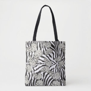 Seamless vintage multicolor butterflies pattern. B Tote Bag