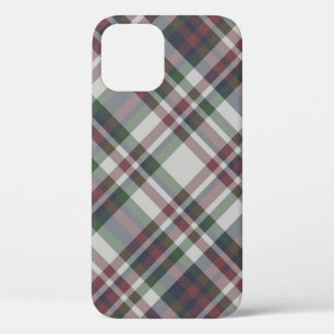 Seamless vintage multicolor tartan pattern. Plaid iPhone 12 Case