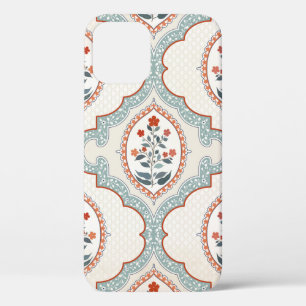 Seamless vintage ornament with flower branches iPhone 12 case
