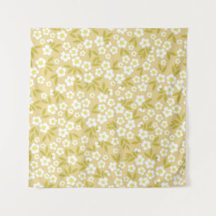 Seamless vintage pattern abstract. Cute white flow Tapestry