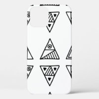 Seamless vintage pattern. Black and white geometri
