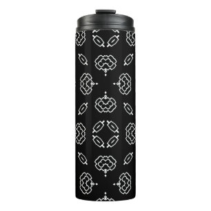 Seamless vintage pattern in geometric ornamental s thermal tumbler