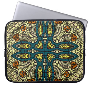 Seamless Vintage pattern in oriental style Flower Laptop Sleeve