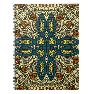 Seamless Vintage pattern in oriental style Flower Notebook
