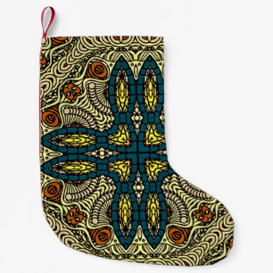 Seamless Vintage pattern in oriental style Flower Small Christmas Stocking