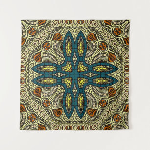 Seamless Vintage pattern in oriental style Flower  Tapestry