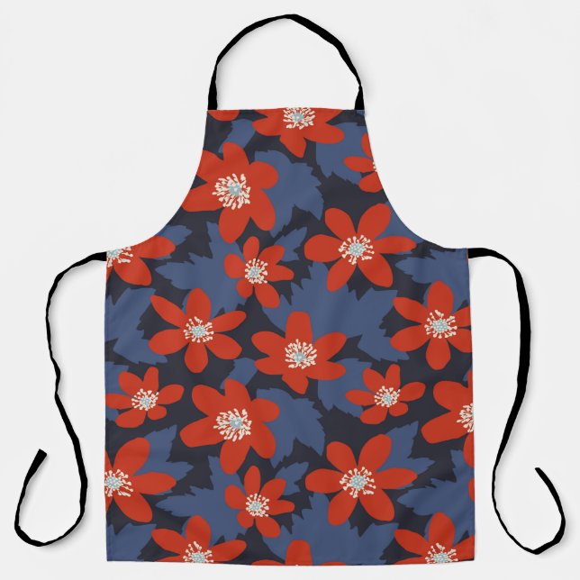 Seamless vintage pattern in Scandinavian style wit Apron (Front)
