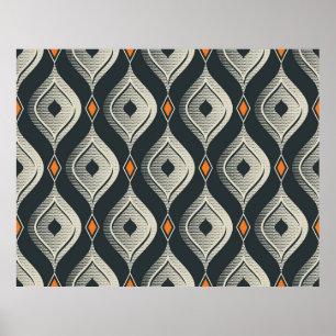 seamless vintage pattern poster