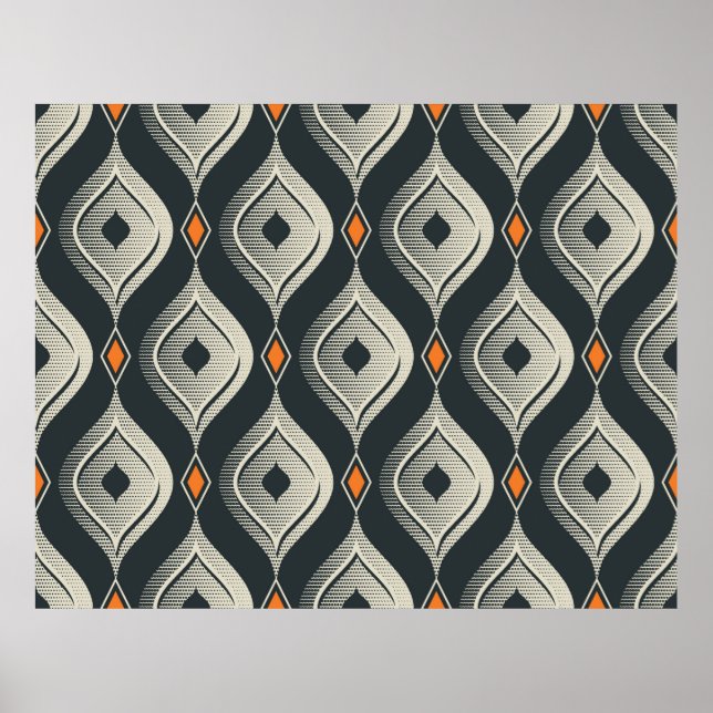 seamless vintage pattern poster (Front)