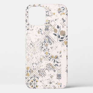 Seamless vintage pattern with an effect of attriti iPhone 12 case