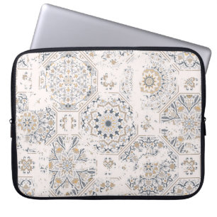 Seamless vintage pattern with an effect of attriti laptop sleeve