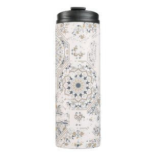 Seamless vintage pattern with an effect of attriti thermal tumbler