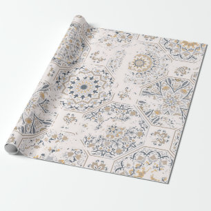 Seamless vintage pattern with an effect of attriti wrapping paper