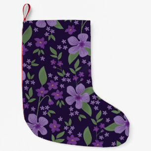 Seamless vintage pattern. wonderful lilac and purp small christmas stocking