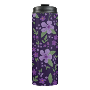 Seamless vintage pattern. wonderful lilac and purp thermal tumbler
