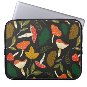seamless vintage repeat pattern with various illus laptop sleeve