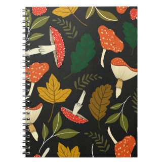 seamless vintage repeat pattern with various illus notebook
