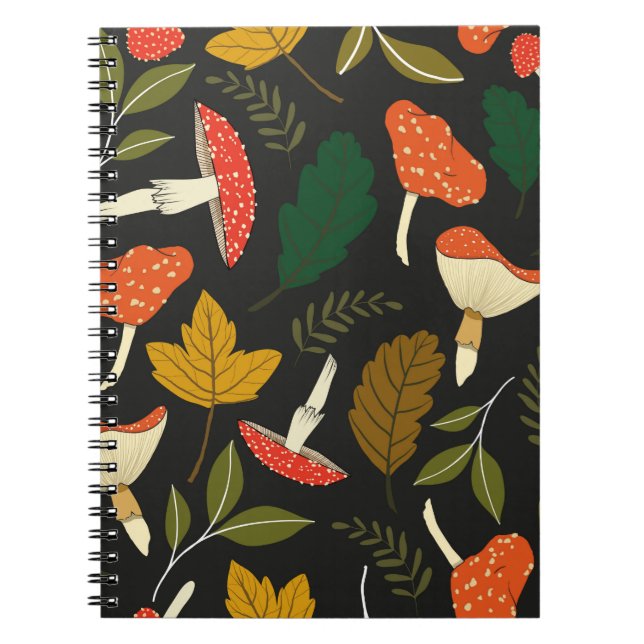 seamless vintage repeat pattern with various illus notebook (Front)
