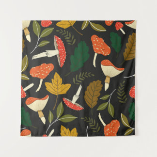 seamless vintage repeat pattern with various illus tapestry