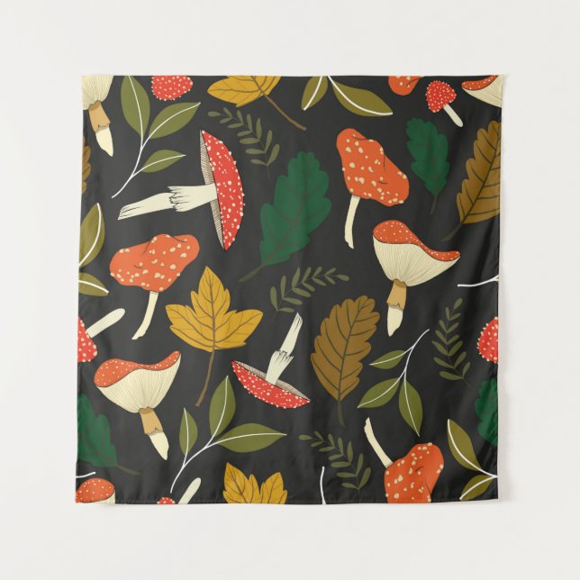 seamless vintage repeat pattern with various illus tapestry (Front)