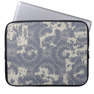 Seamless vintage rug with an effect of attrition. laptop sleeve