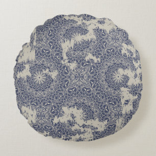 Seamless vintage rug with an effect of attrition.  round cushion