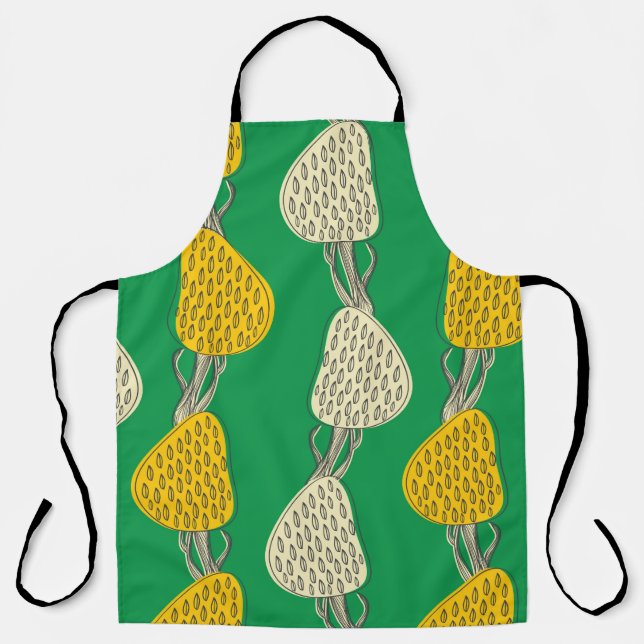 Seamless vintage texture with drawing trees apron (Front)