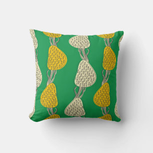 Seamless vintage texture with drawing trees cushion