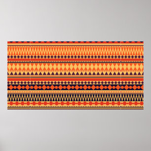 Seamless vintage tribal texture pattern. Vintage s Poster