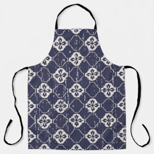 Seamless vintage worn out flower pattern backgroun apron