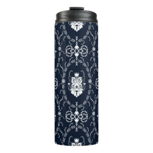 Seamless wallpaper background floral vintage thermal tumbler