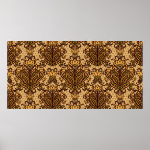 Seamless wallpaper in art nouveau style, Vintage i Poster