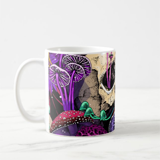 Seamless wallpaper pattern. Bright Magic Psychedel Coffee Mug (Left)