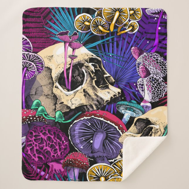Seamless wallpaper pattern. Bright Magic Psychedel Sherpa Blanket (Front)