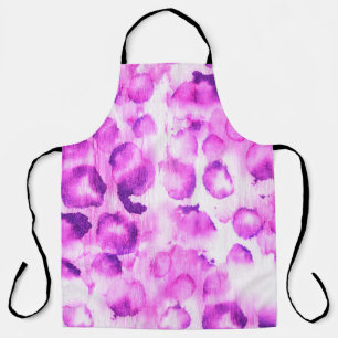 Seamless Watercolor Animal Art Print. Light Cheeta Apron
