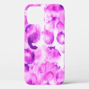 Seamless Watercolor Animal Art Print. Light Cheeta iPhone 12 Case